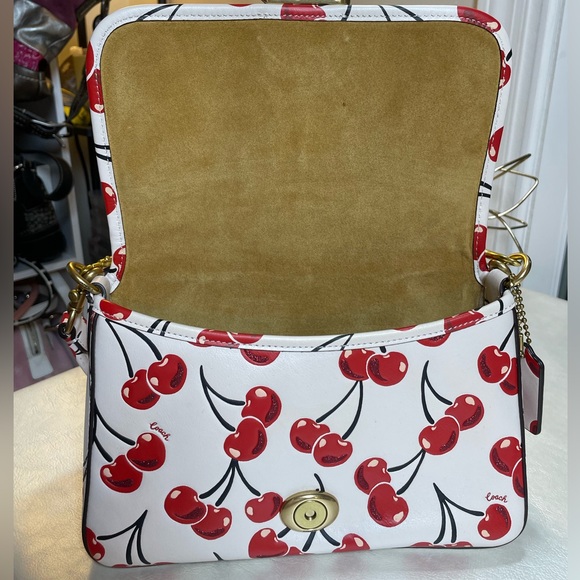 Coach Soft Tabby Shoulder Bag in Cherry Print 🍒 - Picture 14 of 17